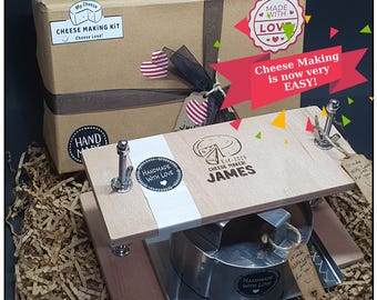 Cheese making kit,Diy cheese kit,Cheese making mold,Cheese press,Personalized gift,Gifts for him,Gift for cheese lovers,