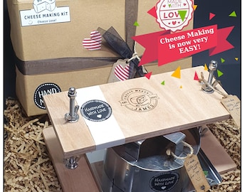 Personalized Cheese making kit,Diy cheese kit,Cheese making mold,Cheese press,Gifts for him,Gift for cheese lovers,