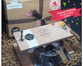 Cheese Making Kit Gift,For dad gift,Diy cheese kit,Cheese making mold,Cheese press,Personalized gift,Gifts for him
