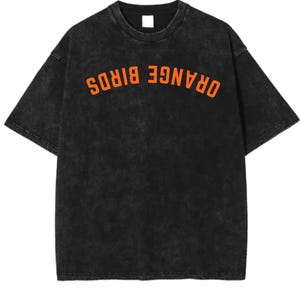 Baltimore Baseball Acid-Washed Drop-Shoulder T-Shirt - &quot;Orange Birds&quot;