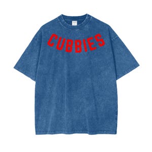 Chicago Baseball Acid-Washed Drop-Shoulder T-Shirt - &quot;Cubbies&quot;