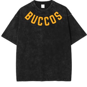 Pittsburgh Baseball Acid-Washed Drop-Shoulder T-Shirt - &quot;Buccos&quot;