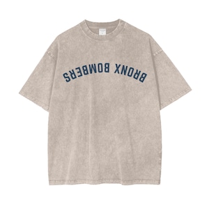 New York Baseball Acid-Washed Drop-Shoulder T-Shirt - &quot;Bronx Bombers&quot;