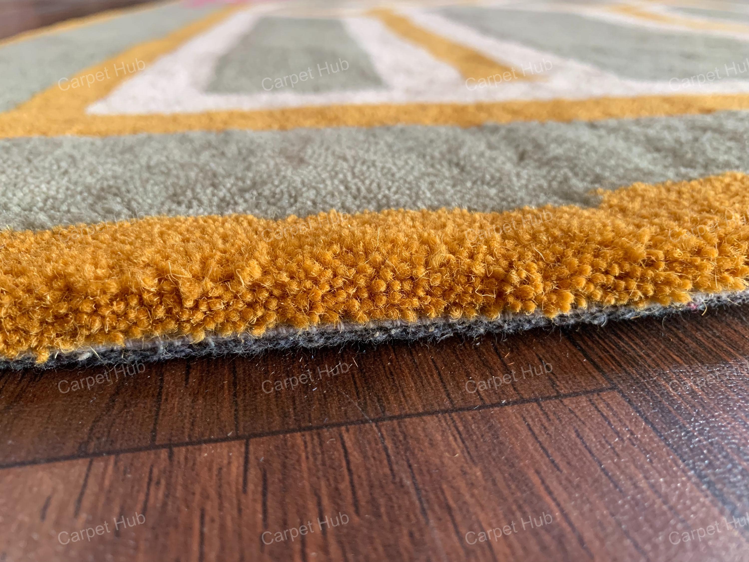 Round Islamic Rug Hand-tufted Islamic Prayer Rug, Mosque Design, Grey & Yellow - Etsy