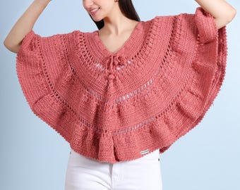 2 in 1 Style Hand Crochet Whimsy Weave Skirt / Poncho | Sustainable Clothing | Breathable | Handmade