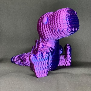 Flexi T-Rex 3d Printed 3d printed t rex flexi Rexy T Rex toy, desk toy, fidget toy, cute t rex toy, cute fidget toy, unique gift, home decor