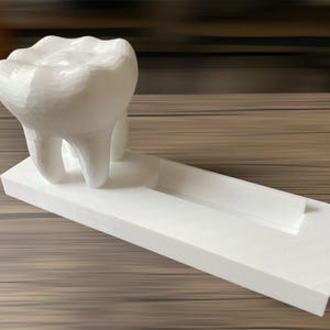 Tand visitekaartjehouder - kiesbureau organizer voor tandartspraktijken, decor tandarts en mondhygiënist, uniek tandheelkundige cadeau, tandheelkundige inrichting