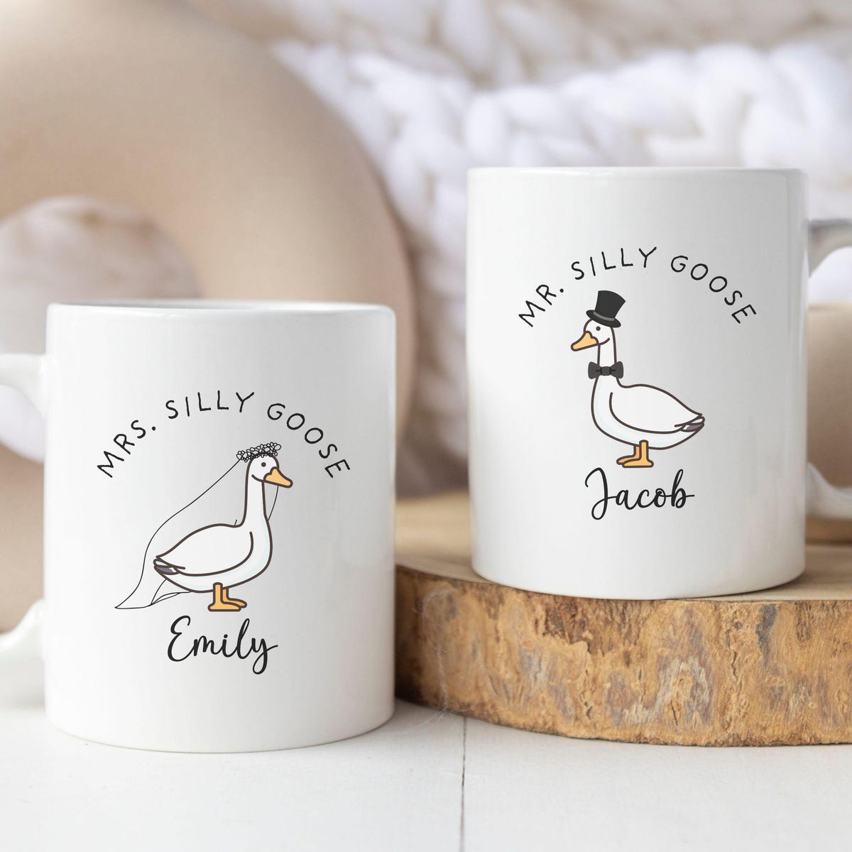 Custom Mr. and Mrs Silly Goose Wedding Mug Engagement Coffee Mug Funny Newlywed Gift for Couples Husband to Be Gift Funny Bridal Shower Gift - Etsy