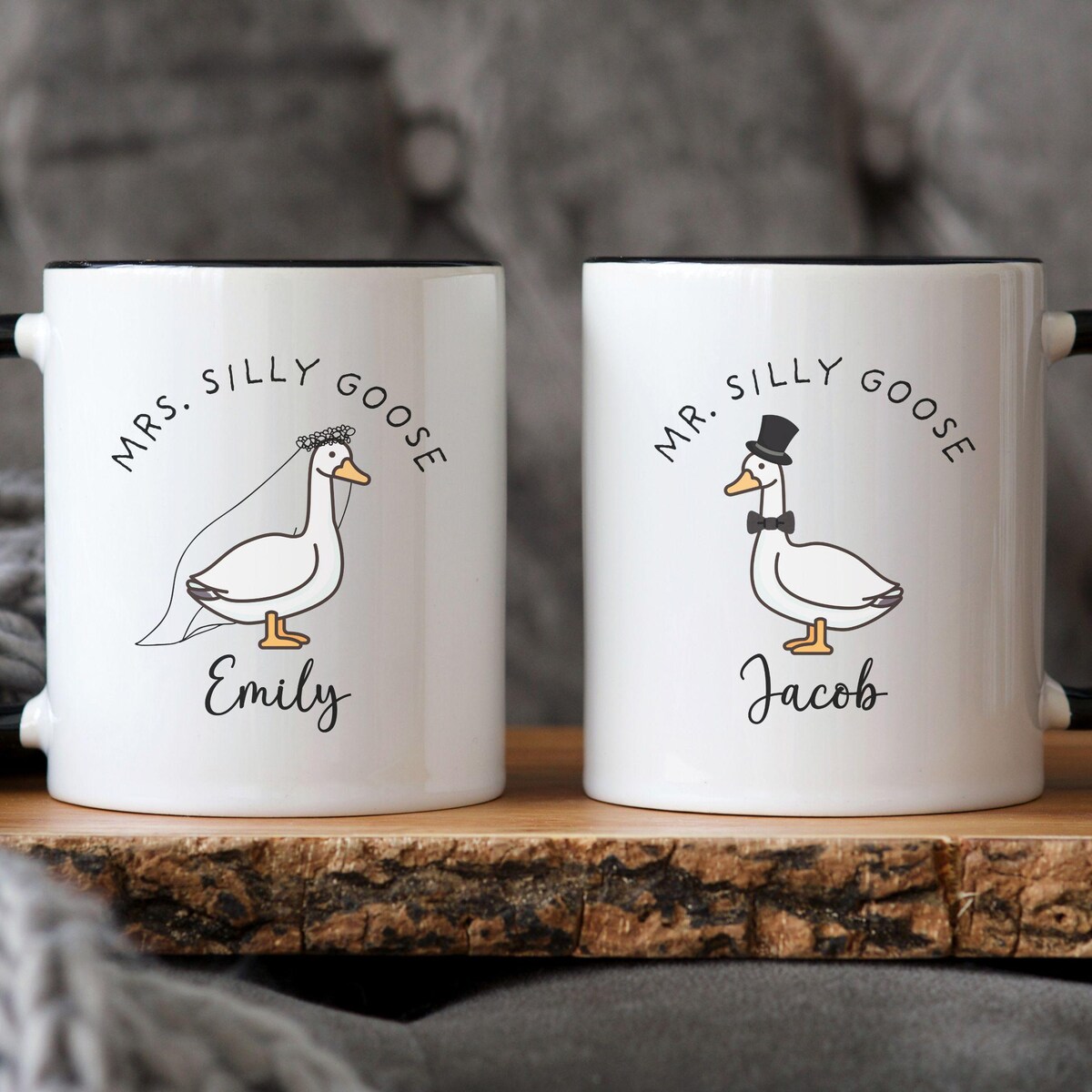 Custom Mr. and Mrs Silly Goose Wedding Mug Engagement Coffee Mug Funny Newlywed Gift for Couples Husband to Be Gift Funny Bridal Shower Gift - Etsy
