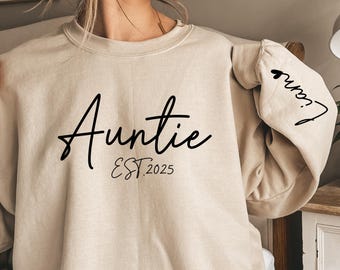 Sudadera para tía: Diseño de nombre personalizado - Ajuste suave y cómodo