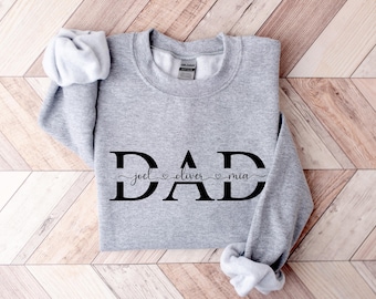 Camiseta personalizada para papá, nombres personalizados para niños, regalo para el Día del Padre