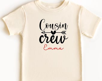 Personalisiertes Cousin-Crew-Shirt, individuelles Familienurlaubs-T-Shirt, Partner-Shirts für den Familienausflug, Shirt für das Cousin-Treffen, Outfit für den Familienausflug