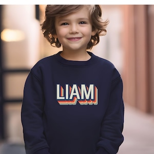 Custom Name Kids Shirt: Vintage Font Personalized Toddler Tee