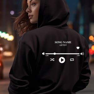 Custom Song Name Hoodie, Music Lover Sweatshirt, Custom Artist Name Sweatshirt, Music Hoodie, Custom Concert Hoodie,Favorite Song Sweatshirt