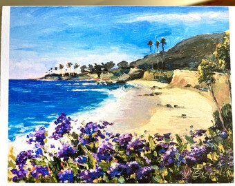 Laguna Beach California North Beach note card by Jen Beaudet