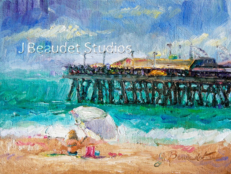 Art Print of Original Oil Painting LANDSCAPE Redondo Beach Etsy
