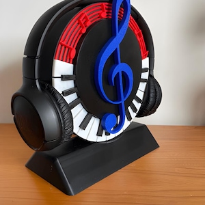 Headphone Stand Piano Bass Clef – Headphone Accessory & Holder Headphone Holder