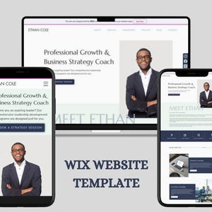 Wix Website Template For Business Coaching Professional Coach Consultant Web Theme Original Editor Not Studio, Business Wix Website Template