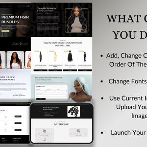 Wix Website Template: Hair Bundles, Wigs & Extensions Ecommerce Shop - Etsy