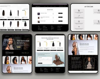 Wix Website Template: Haar-Bundles, Perücken & Verlängerungs-Shop