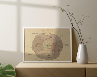 Map of Amestris: Fullmetal Alchemist