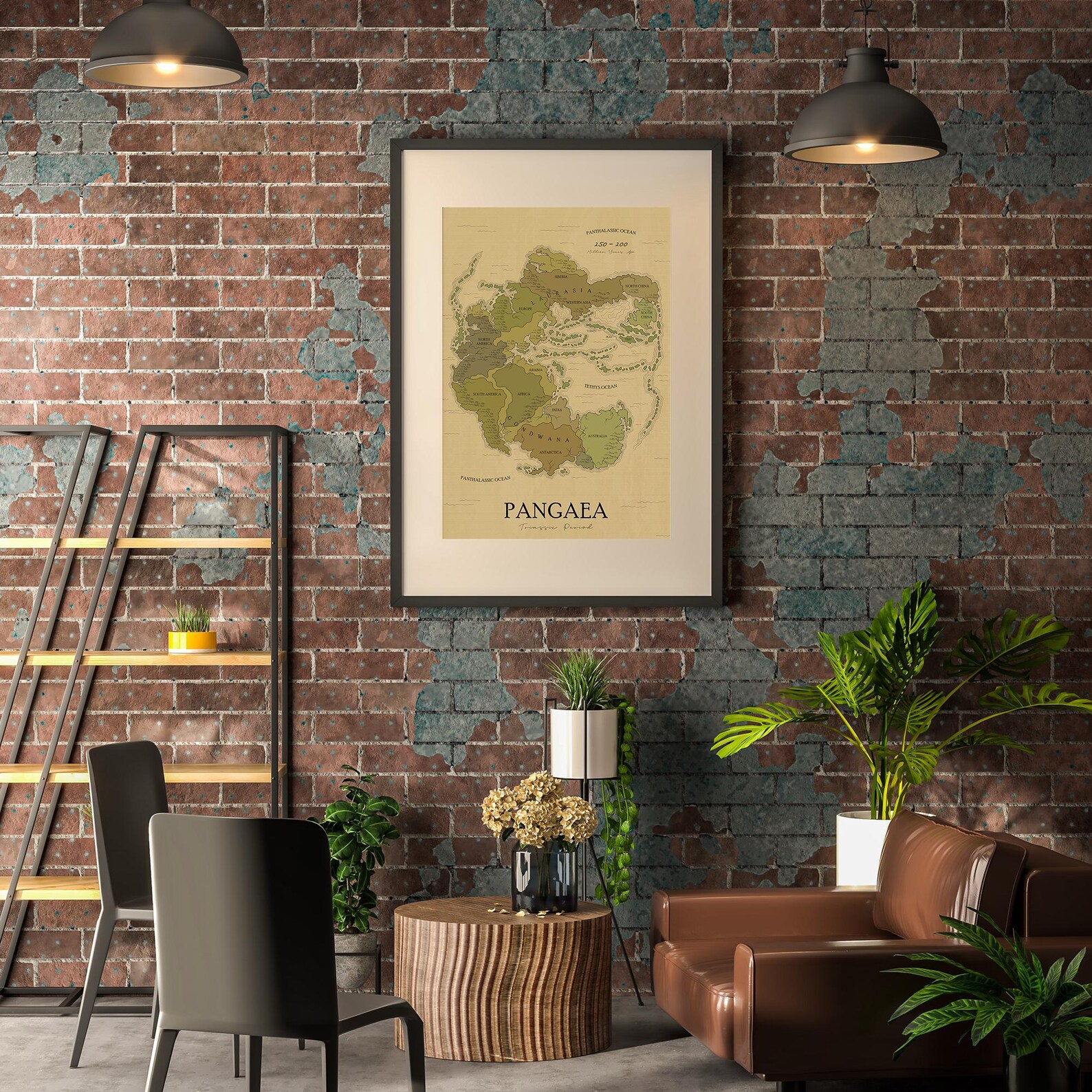 Panage Map Map of Pangaea - Etsy