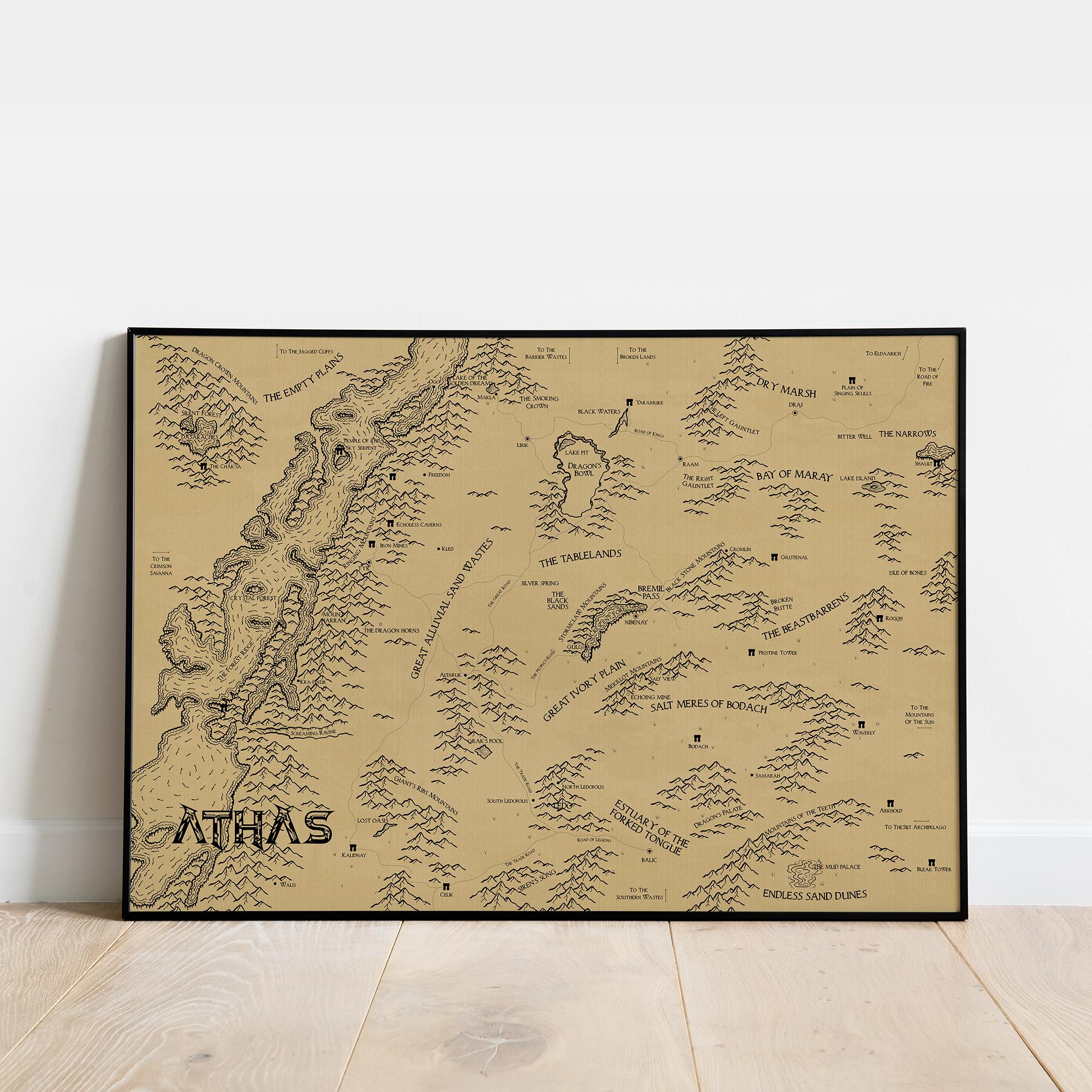 Map of Athas: Dark Sun - Etsy