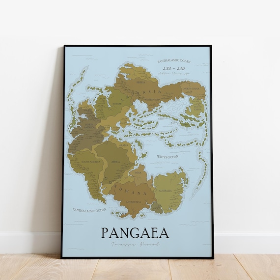 Map of Pangaea - Etsy