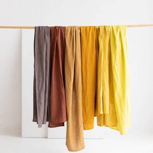 Natural Linen Scarf, Soft Handmade Linen Wrap Shawl, Linen Scarf in Various Colors