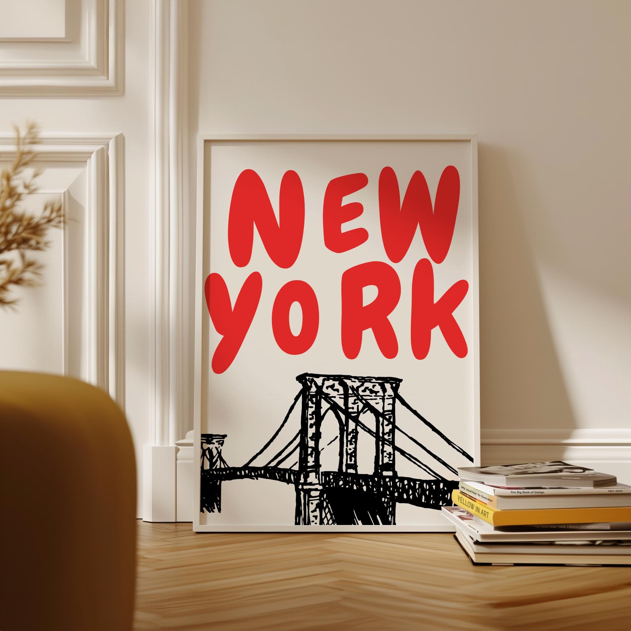 New York Art Print Vintage NYC Wall Art Retro New York City Poster ...