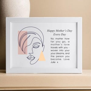 Biglietto con citazione personalizzata per la mamma incorniciabile / Biglietto per la festa della mamma / Biglietto di compleanno per la mamma / Biglietto di matrimonio per la mamma / Biglietto di Natale per la mamma