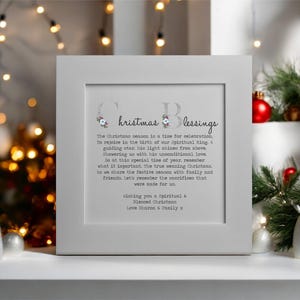 Weihnachtssegen Luxus personalisierte Weihnachtsgedicht Karte | Einzigartiges Familien-Weihnachtsgeschenk | Spezielle Freund Weihnachtskarte | Weihnachtsgedicht