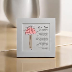 Biglietto mamma personalizzato incorniciabile / Biglietto festa della mamma / Biglietto compleanno mamma / Biglietto matrimonio mamma / Biglietto Natale mamma