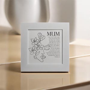 Biglietto d'auguri personalizzato per la mamma con cornice "Unconditional Love" / Biglietto per la festa della mamma / Biglietto di compleanno per la mamma / Biglietto di nozze per la mamma / Biglietto di Natale per la mamma