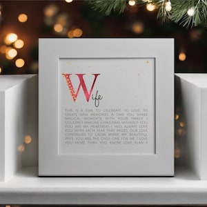 Gepersonaliseerde kerstkaart met gedicht voor vrouw | Unieke kerstcadeaukaart vrouw | Speciale kerstkaart voor vrouw | Vrouwgedicht