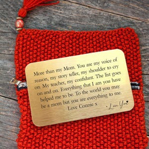 carte portefeuille personnalisée spéciale maman | Fête des Mères | Mariage | Anniversaire | Noël | Toute occasion | Papa, poème