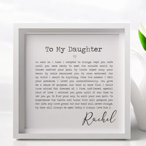 Stampa poesia figlia / Regalo per figlia / Biglietto figlia / Incorniciato / Poesia figlia / Compleanno / Matrimonio / Natale