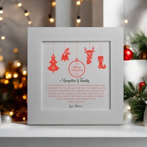 Luxus personalisierte Weihnachtsgedicht Karte | Einzigartiges Familien-Weihnachtsgeschenk | Spezielle Freund Weihnachtskarte | Weihnachtsgedicht