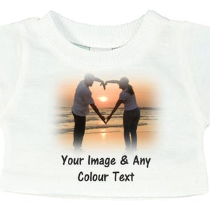Personalised Teddy T-Shirts | Own Image | Own Text | Soft Toy | Personalised Teddy