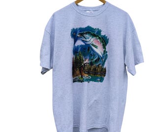 Vintage Forellen Fischen Graphic Cotton Tee