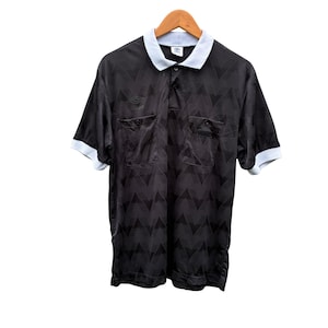 Vintage 90s Umbro Referee Jersey Black with Logo Size L