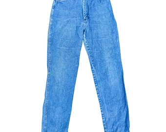 Vintage 90s Wrangler Blue Denim Jeans Straight Leg USA Made 26x32.5