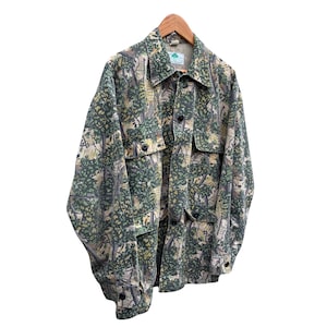 Vintage 80s Bushlan South Texas Camouflage 4-Pocket  Hunting Jacket
