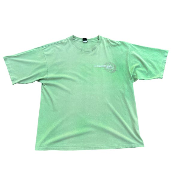 Timberland, Vintage 90s Timberland T Shirt Made in USA Green Logo Graphic Tee