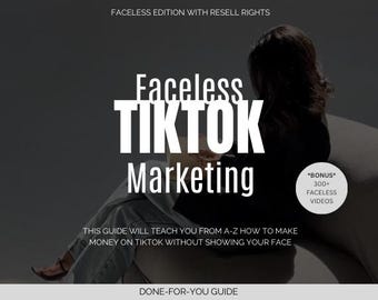 TikTok Marketing Guide w Master Resell Rights MRR and Private Label Rights PLR TikTok Guide Faceless Digital Marketing Simply Passive Income