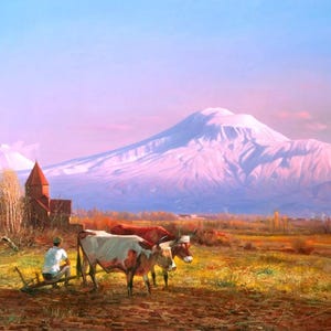 Armenian Mount Ararat LIMITED EDITION HYEGRAPH by Minas Gharibian (Read Description)