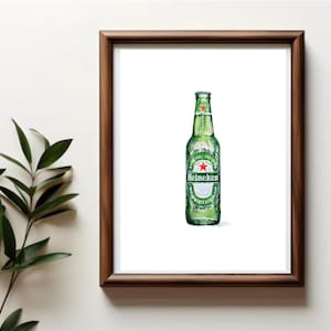 Heineken-aquarelprint