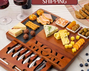 Children Names Engraved Board, MOM Personalized Charcuterie Board, Gift for Mother, Gift for Grandma, Gift For Mom, Custom Mothers Day Gift