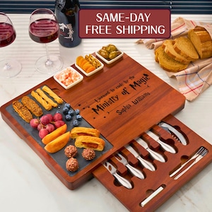 Wizard Charcuterie Board Personalized, Magic, Handmade Cutting Board, Personalized Cheese Board, Couple Gift, Anniversary, Housewarming Gift