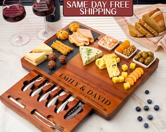 Personalized Cheese Board, Wedding Gift, Housewarming Gift, Charcuterie Board, Gift for Home, Bridal Shower Gift, Unique Mother's Day Gift